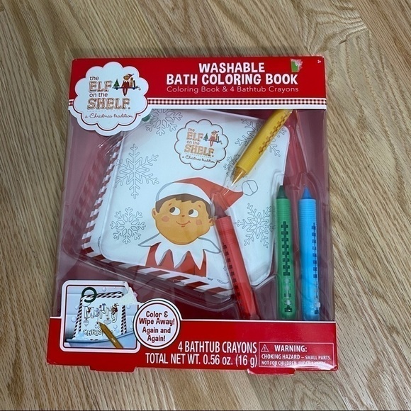 Elf on the Shelf Washable Bathtub Coloring Book - Picture 2 of 3